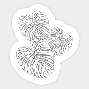 Monstera Leaves Trio Sticker